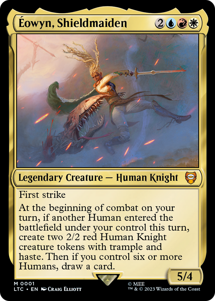 Éowyn, Shieldmaiden (LTC-001) - Tales of Middle-earth Commander Foil - Premium MTG Single from Wizards of the Coast - Just $0.08! Shop now at Game Crave Tournament Store