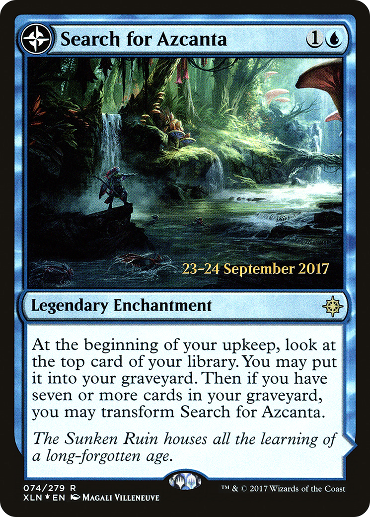 Search for Azcanta // Azcanta, the Sunken Ruin (PXLN-74S) - Ixalan Promos: (compasslanddfc) Foil - Premium MTG Single from Wizards of the Coast - Just $1.08! Shop now at Game Crave Tournament Store