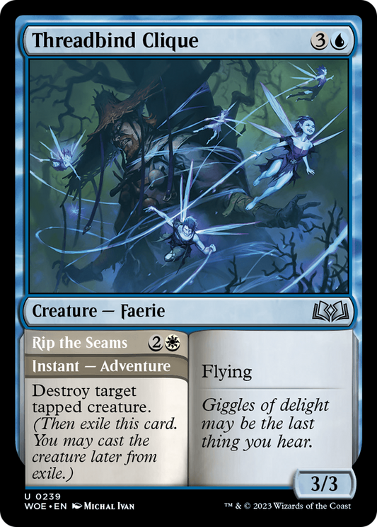 Threadbind Clique // Rip the Seams (WOE-239) - Wilds of Eldraine Foil - Premium MTG Single from Wizards of the Coast - Just $0.08! Shop now at Game Crave Tournament Store