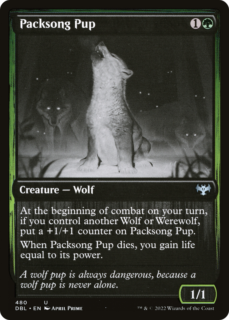Packsong Pup (DBL-480) - Innistrad: Double Feature Foil - Premium MTG Single from Wizards of the Coast - Just $0.74! Shop now at Game Crave Tournament Store