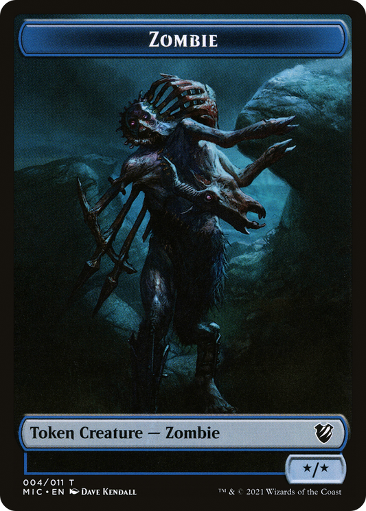 Zombie (TMIC-004) - Midnight Hunt Commander Tokens - Premium MTG Single from Wizards of the Coast - Just $0! Shop now at Game Crave Tournament Store