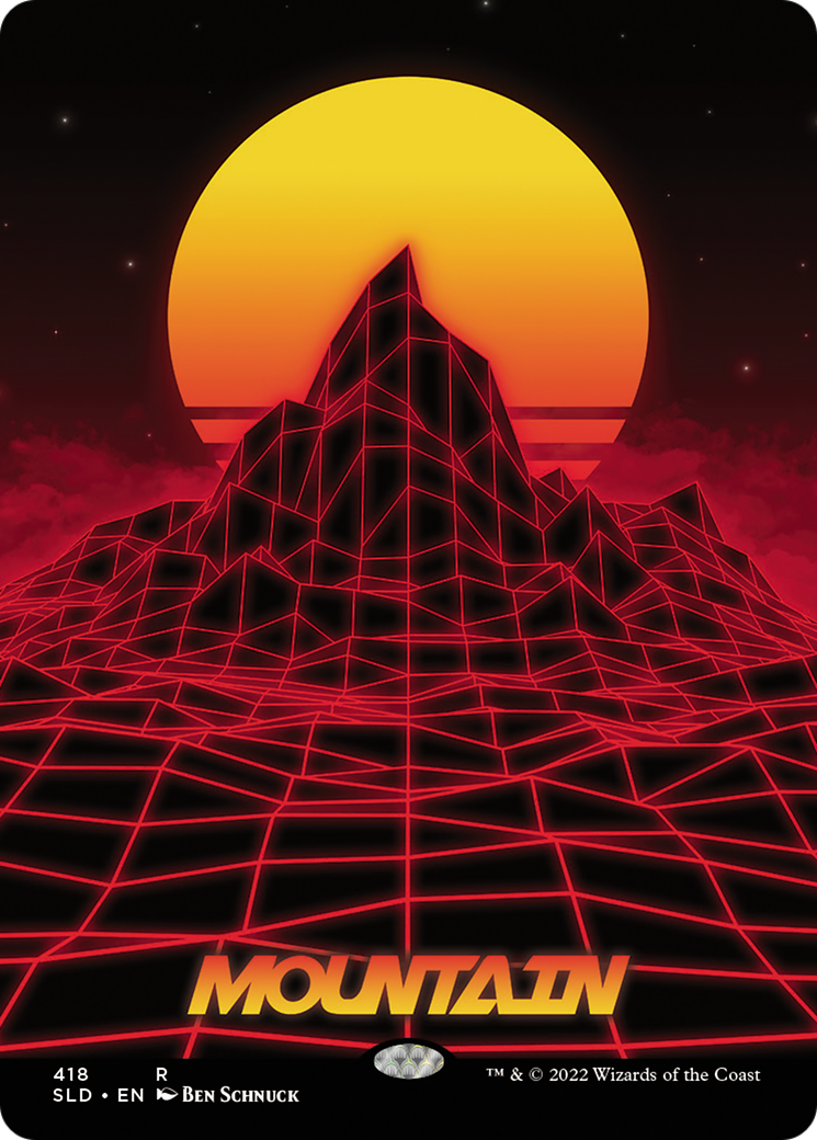 Mountain (SLD-418) - Secret Lair Drop (Borderless) Foil - Premium MTG Single from Wizards of the Coast - Just $2.90! Shop now at Game Crave Tournament Store