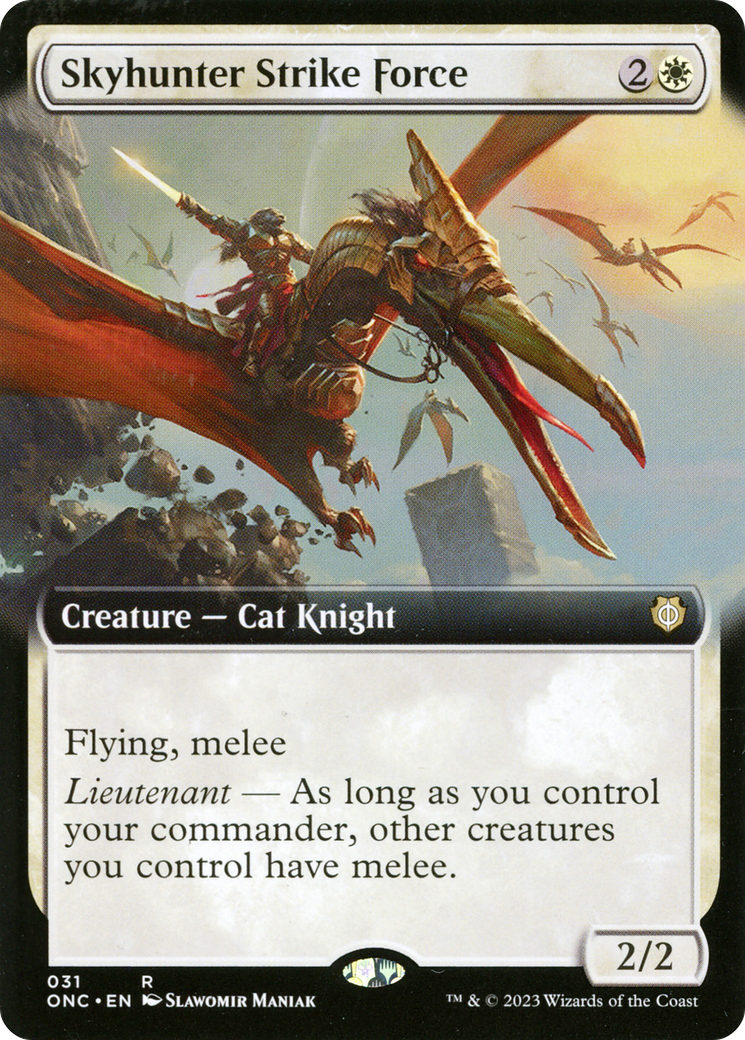 Skyhunter Strike Force (ONC-031) - Phyrexia: All Will Be One Commander: (Extended Art) - Premium MTG Single from Wizards of the Coast - Just $0.57! Shop now at Game Crave Tournament Store