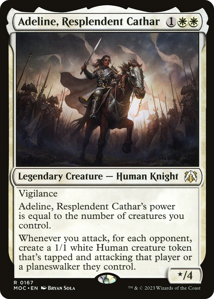 Adeline, Resplendent Cathar (MOC-167) - March of the Machine Commander - Premium MTG Single from Wizards of the Coast - Just $1.03! Shop now at Game Crave Tournament Store