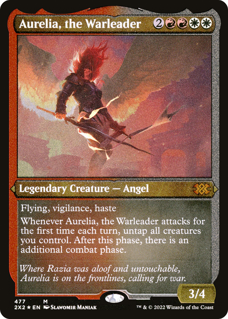 Aurelia, the Warleader (2X2-477) - Double Masters 2022 Etched Foil - Premium MTG Single from Wizards of the Coast - Just $3.48! Shop now at Game Crave Tournament Store