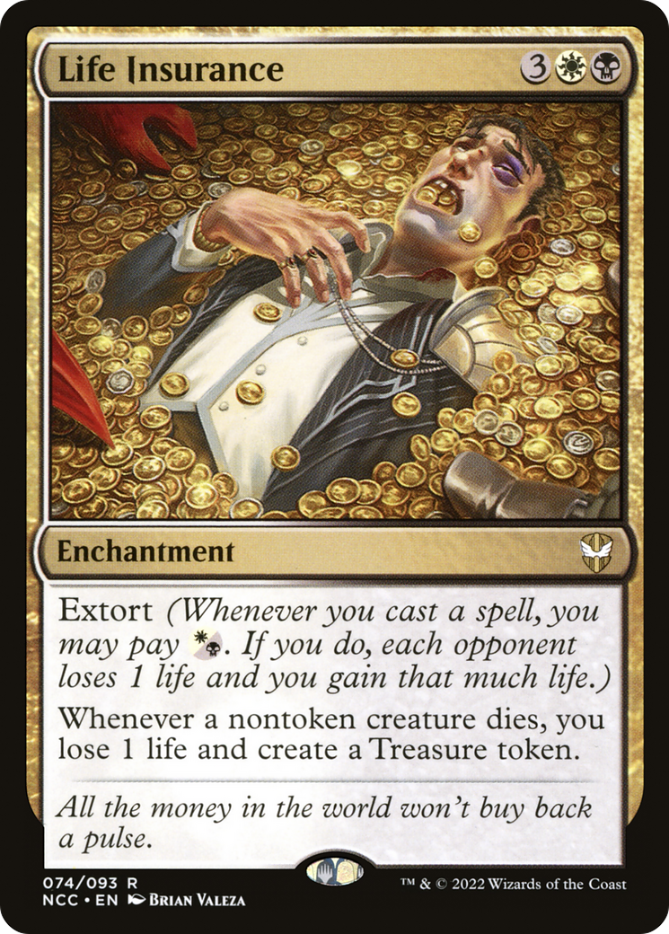 Life Insurance (NCC-074) - New Capenna Commander - Premium MTG Single from Wizards of the Coast - Just $0.08! Shop now at Game Crave Tournament Store