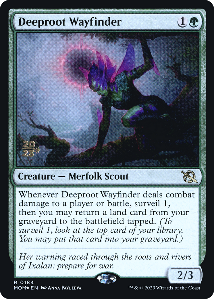 Deeproot Wayfinder (PMOM-184S) - March of the Machine Promos Foil - Premium MTG Single from Wizards of the Coast - Just $0.20! Shop now at Game Crave Tournament Store