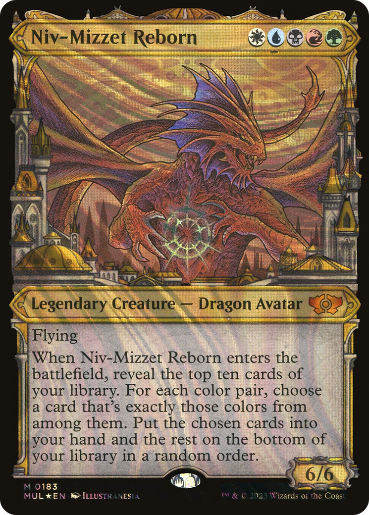 Niv-Mizzet Reborn (MUL-183) - Multiverse Legends: (Showcase) Foil - Premium MTG Single from Wizards of the Coast - Just $2.76! Shop now at Game Crave Tournament Store