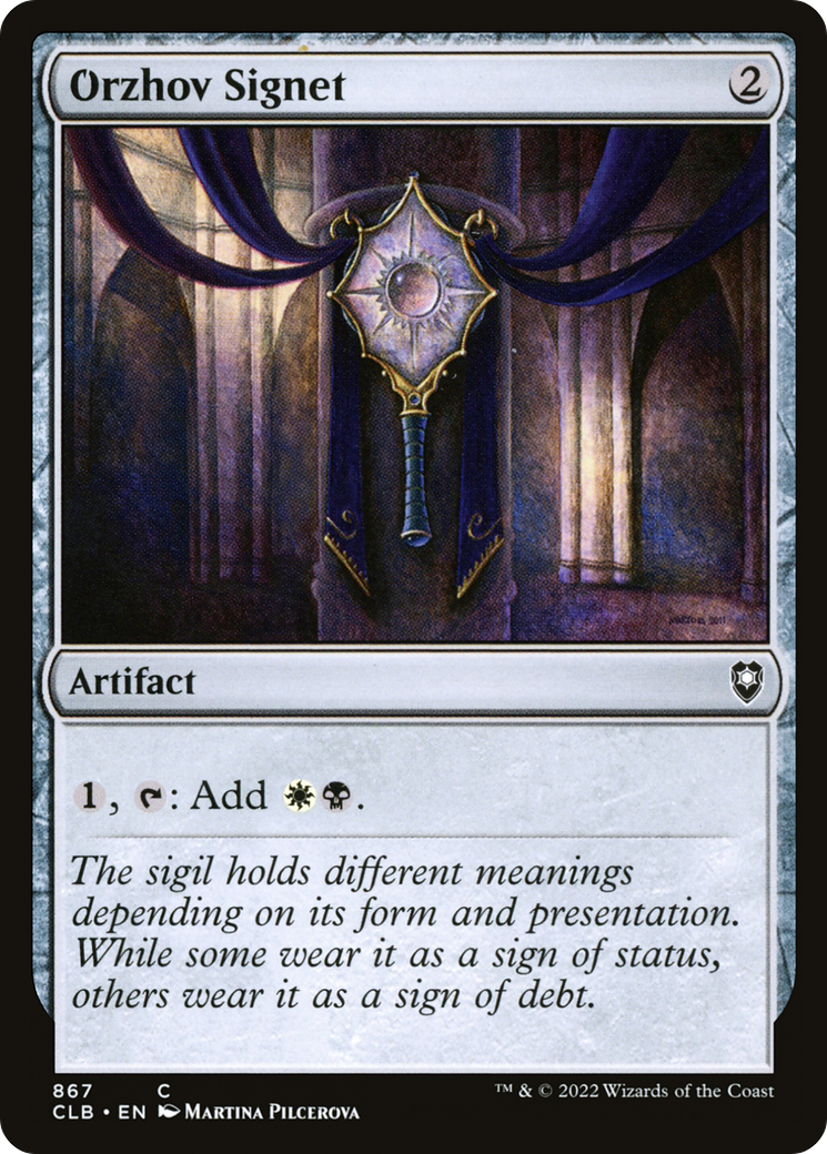 Orzhov Signet (CLB-867) - Commander Legends: Battle for Baldur's Gate - Premium MTG Single from Wizards of the Coast - Just $0.25! Shop now at Game Crave Tournament Store