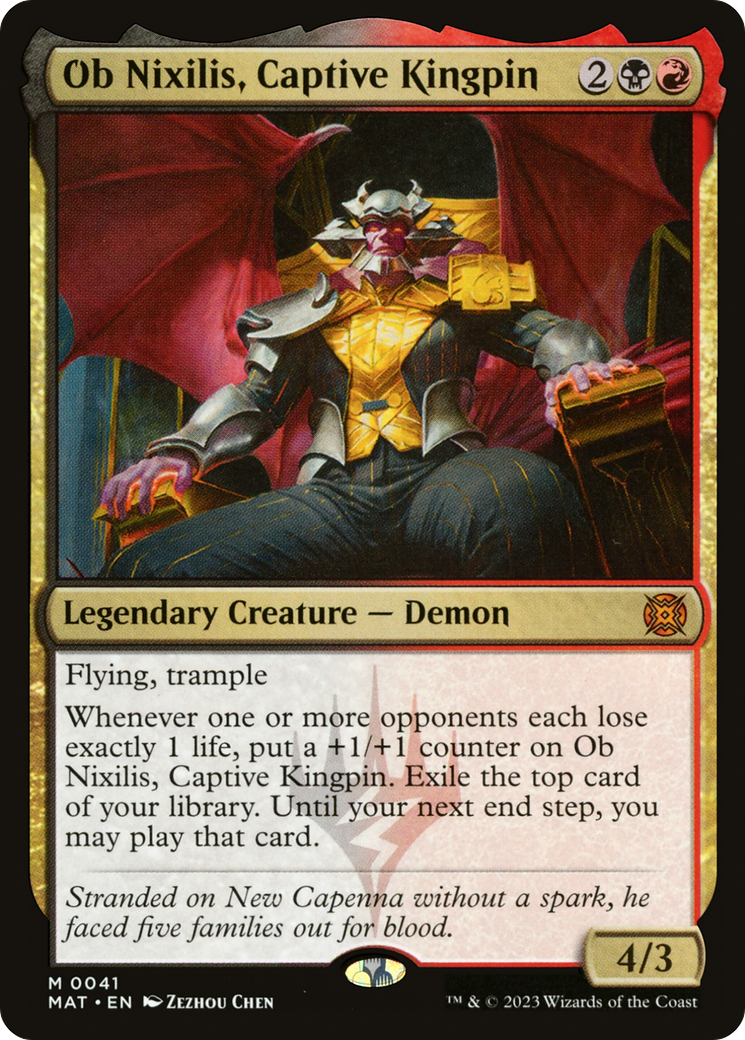 Ob Nixilis, Captive Kingpin (MAT-041) - March of the Machine: The Aftermath - Premium MTG Single from Wizards of the Coast - Just $1.82! Shop now at Game Crave Tournament Store