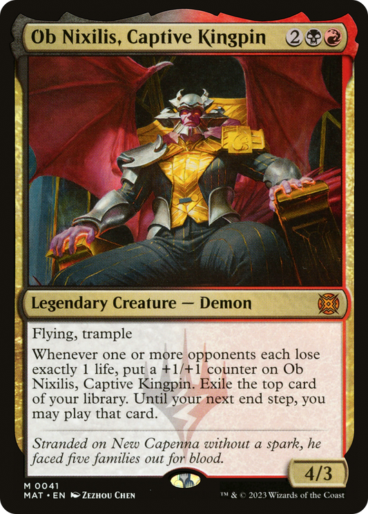 Ob Nixilis, Captive Kingpin (MAT-041) - March of the Machine: The Aftermath - Premium MTG Single from Wizards of the Coast - Just $1.82! Shop now at Game Crave Tournament Store