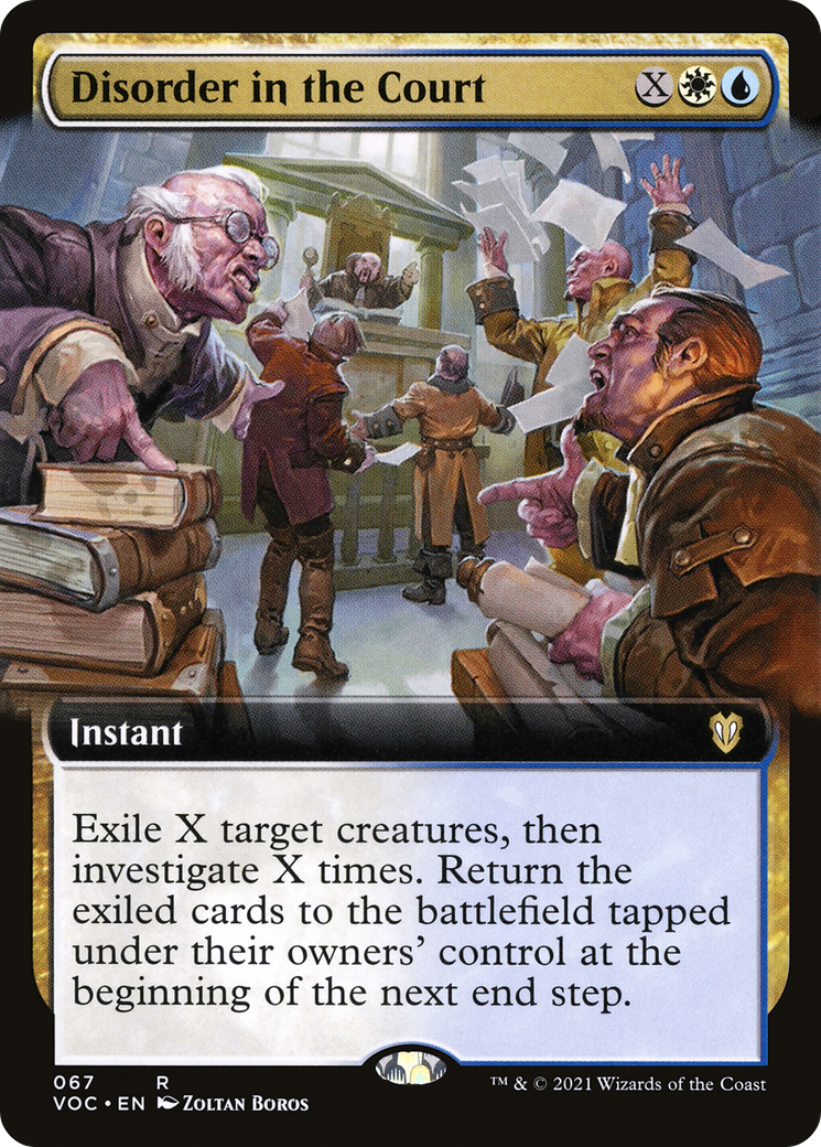 Disorder in the Court (VOC-067) - Crimson Vow Commander: (Extended Art) - Premium MTG Single from Wizards of the Coast - Just $0.19! Shop now at Game Crave Tournament Store
