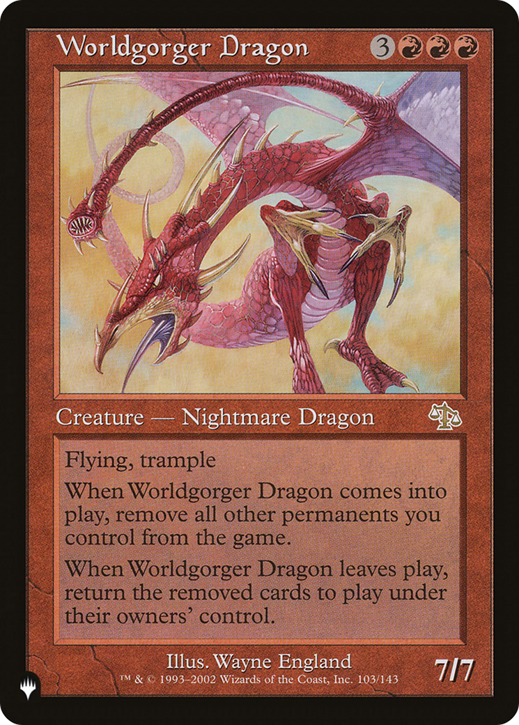 Worldgorger Dragon (PLIST-781) - The List - Premium MTG Single from Wizards of the Coast - Just $0.38! Shop now at Game Crave Tournament Store