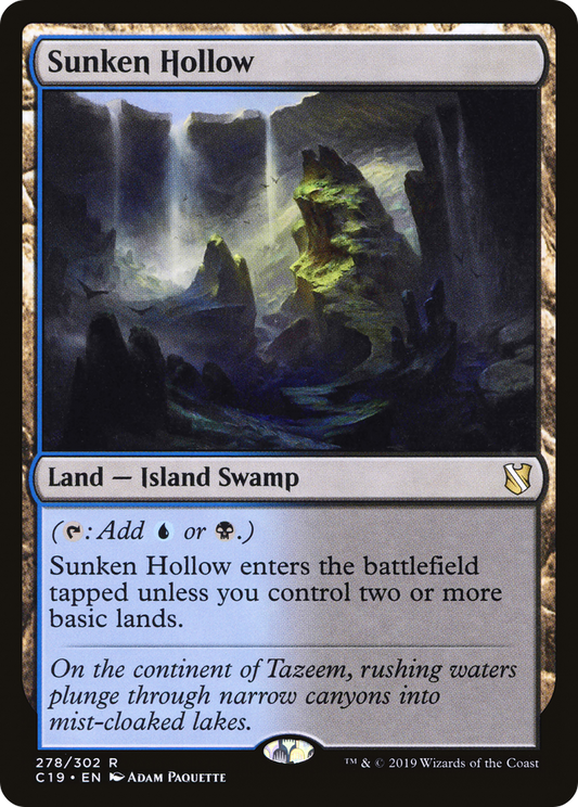 Sunken Hollow (C19-278) - Commander 2019 - Premium MTG Single from Wizards of the Coast - Just $0.26! Shop now at Game Crave Tournament Store