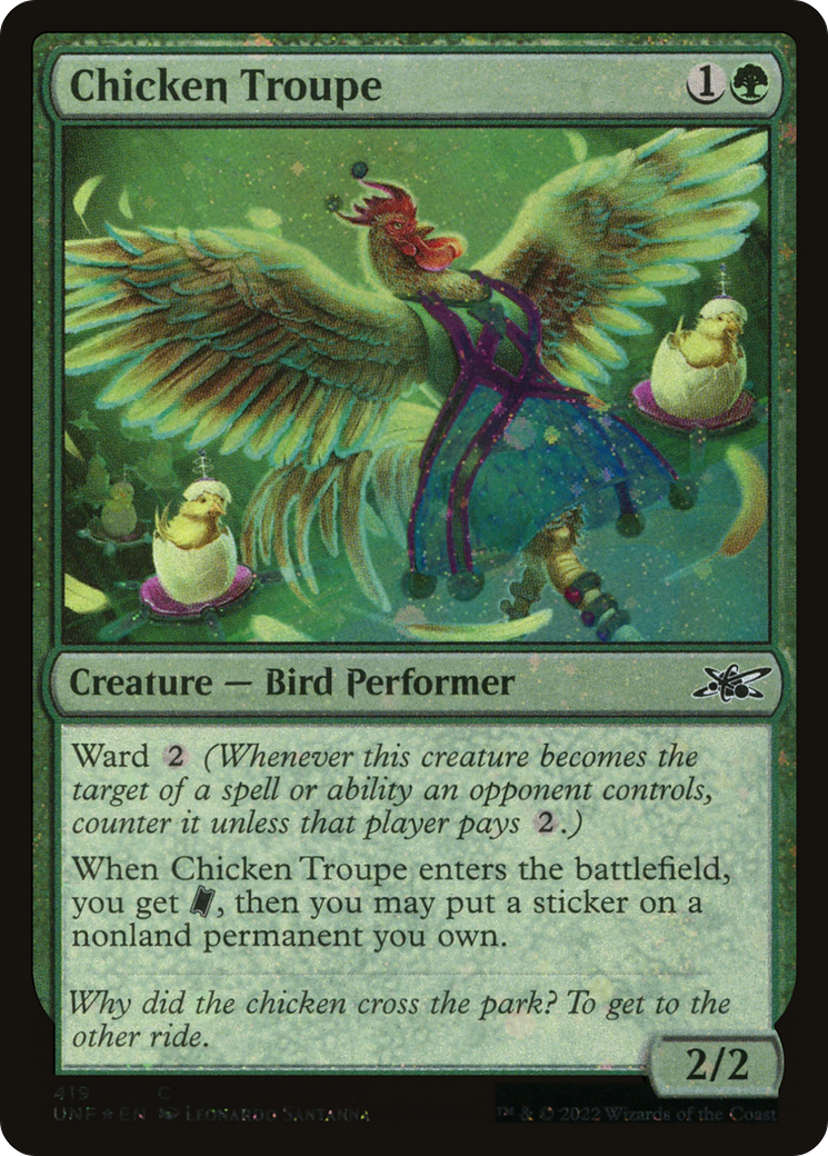 Chicken Troupe (UNF-419) - Unfinity Foil - Premium MTG Single from Wizards of the Coast - Just $0.08! Shop now at Game Crave Tournament Store