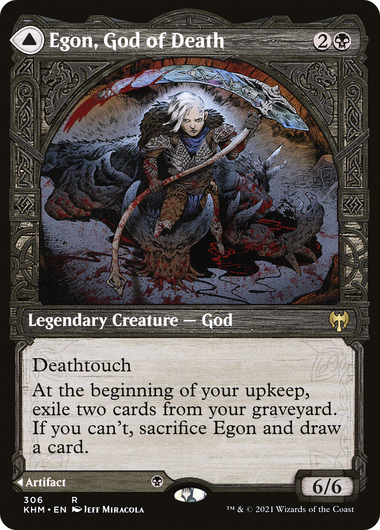 Egon, God of Death // Throne of Death (KHM-306) - Kaldheim: (Showcase) - Premium MTG Single from Wizards of the Coast - Just $0.08! Shop now at Game Crave Tournament Store