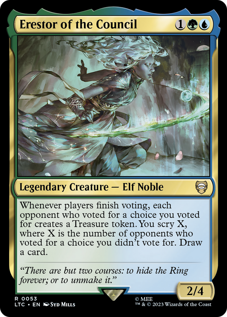 Erestor of the Council (LTC-053) - Tales of Middle-earth Commander - Premium MTG Single from Wizards of the Coast - Just $0.08! Shop now at Game Crave Tournament Store