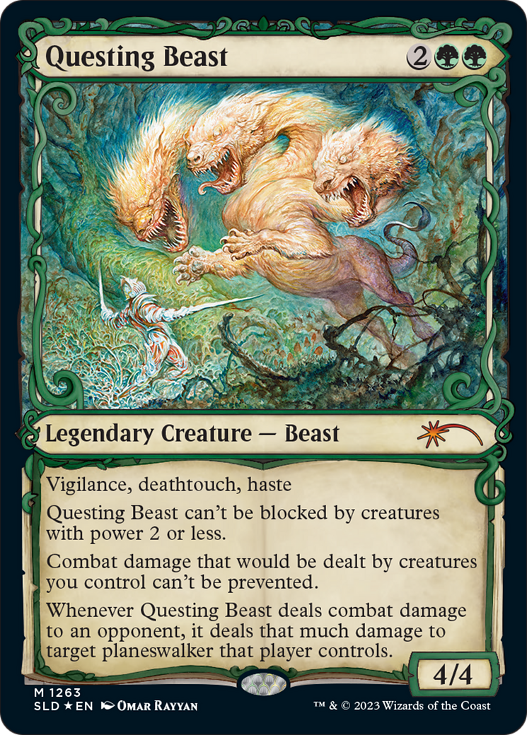 Questing Beast (SLD-1263) - Secret Lair Drop: (Showcase) Foil - Premium MTG Single from Wizards of the Coast - Just $4.34! Shop now at Game Crave Tournament Store