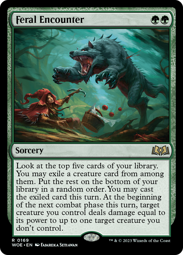 Feral Encounter (WOE-169) - Wilds of Eldraine - Premium MTG Single from Wizards of the Coast - Just $0.08! Shop now at Game Crave Tournament Store