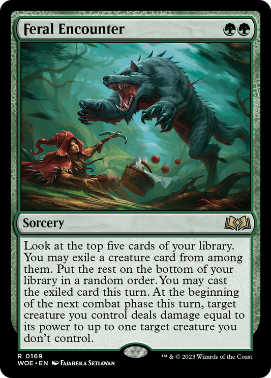 Feral Encounter (WOE-169) - Wilds of Eldraine Foil - Premium MTG Single from Wizards of the Coast - Just $0.08! Shop now at Game Crave Tournament Store