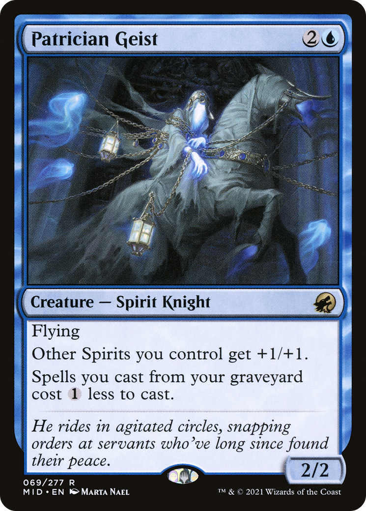 Patrician Geist (MID-069) - Innistrad: Midnight Hunt - Premium MTG Single from Wizards of the Coast - Just $0.08! Shop now at Game Crave Tournament Store