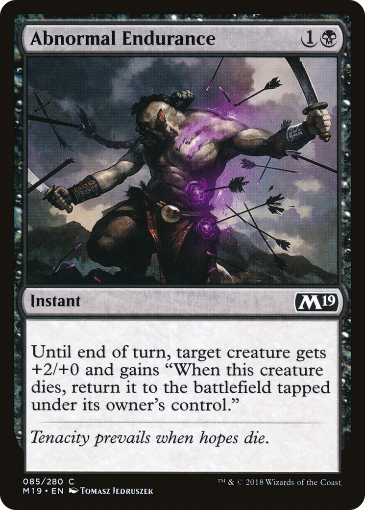 Abnormal Endurance (M19-085) - Core Set 2019 Foil - Premium MTG Single from Wizards of the Coast - Just $0.08! Shop now at Game Crave Tournament Store