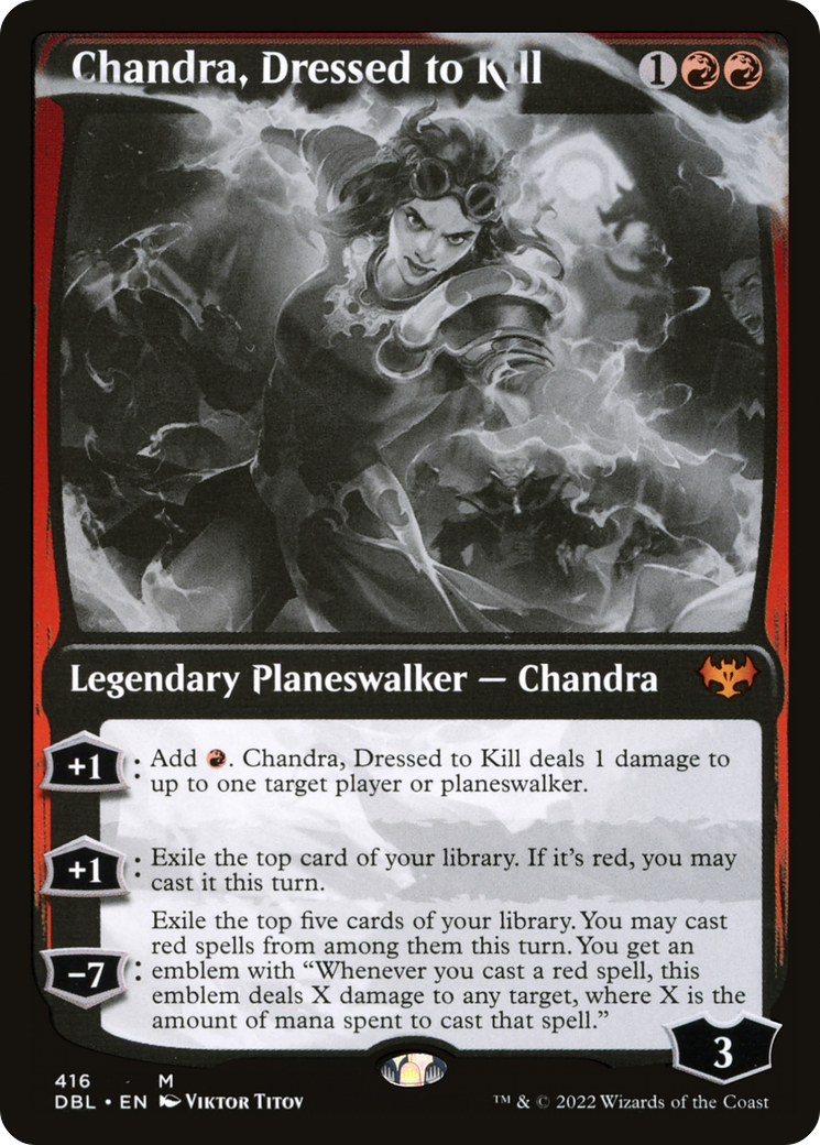 Chandra, Dressed to Kill (DBL-416) - Innistrad: Double Feature - Premium MTG Single from Wizards of the Coast - Just $0.87! Shop now at Game Crave Tournament Store