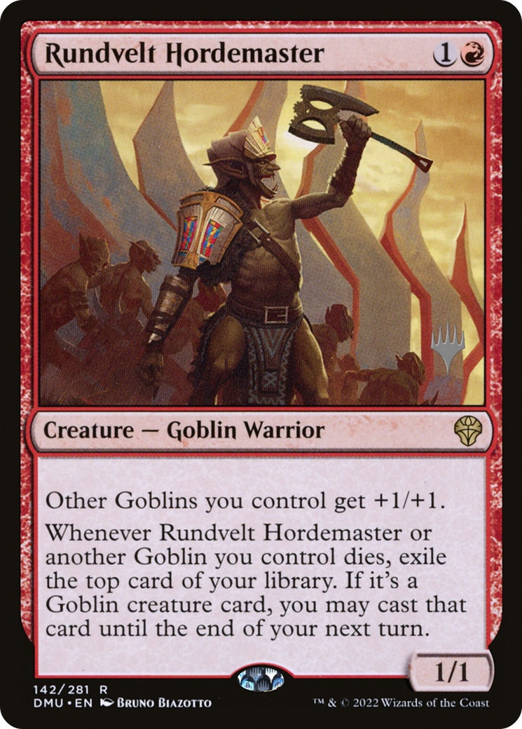 Rundvelt Hordemaster (PDMU-142P) - Dominaria United Promos - Premium MTG Single from Wizards of the Coast - Just $2.21! Shop now at Game Crave Tournament Store
