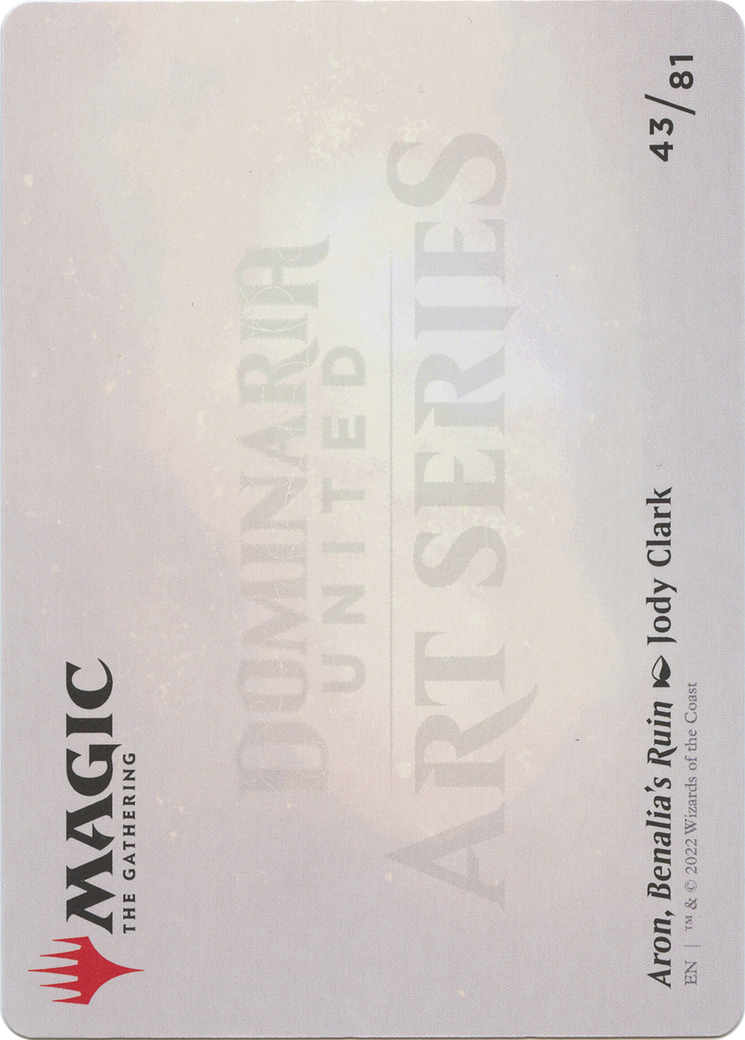 Aron, Benalia's Ruin // Aron, Benalia's Ruin (ADMU-043) - Dominaria United Art Series (Borderless) Foil - Premium MTG Single from Wizards of the Coast - Just $0! Shop now at Game Crave Tournament Store