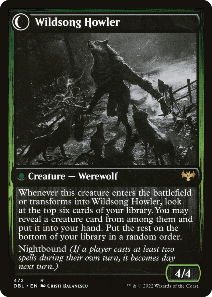 Howlpack Piper // Wildsong Howler (DBL-472) - Innistrad: Double Feature: (Double Faced Transform) - Premium MTG Single from Wizards of the Coast - Just $0.27! Shop now at Game Crave Tournament Store