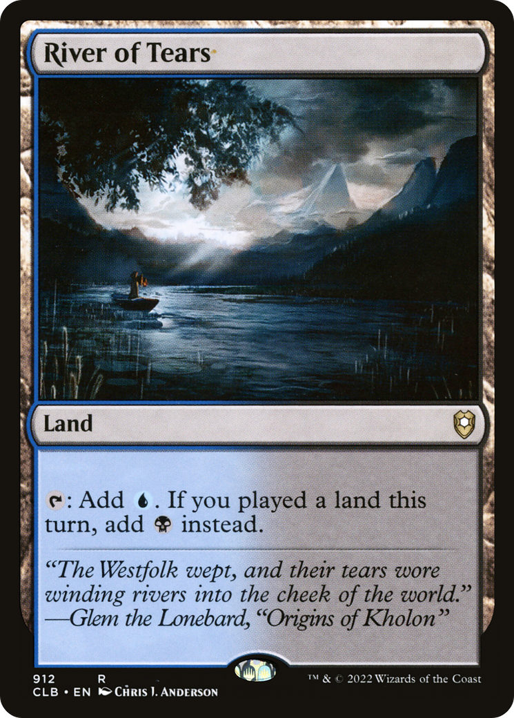 River of Tears (CLB-912) - Commander Legends: Battle for Baldur's Gate - Premium MTG Single from Wizards of the Coast - Just $0.08! Shop now at Game Crave Tournament Store