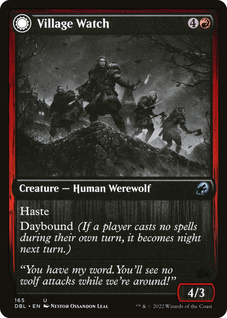 Village Watch // Village Reavers (DBL-165) - Innistrad: Double Feature: (Double Faced Transform) - Premium MTG Single from Wizards of the Coast - Just $0.14! Shop now at Game Crave Tournament Store