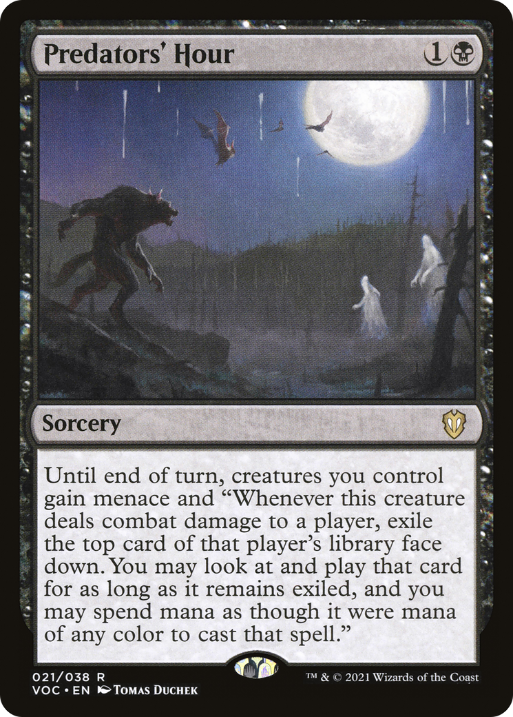 Predators' Hour (VOC-021) - Crimson Vow Commander - Premium MTG Single from Wizards of the Coast - Just $0.08! Shop now at Game Crave Tournament Store