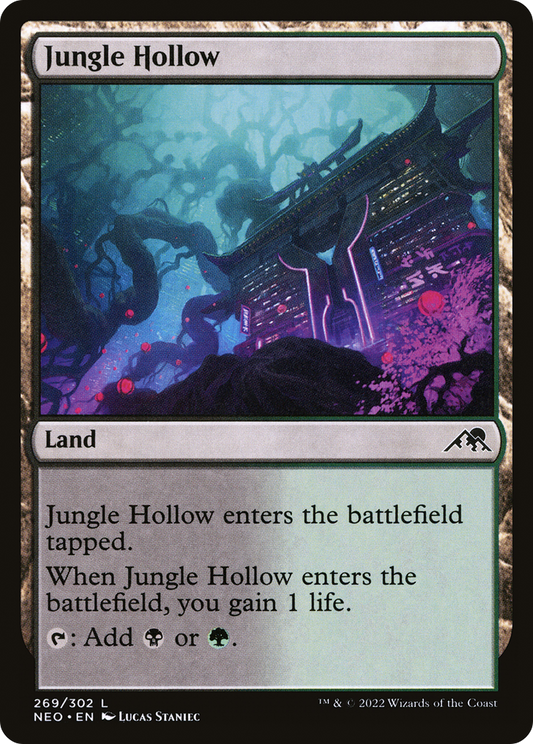 Jungle Hollow (NEO-269) - Kamigawa: Neon Dynasty - Premium MTG Single from Wizards of the Coast - Just $0.08! Shop now at Game Crave Tournament Store
