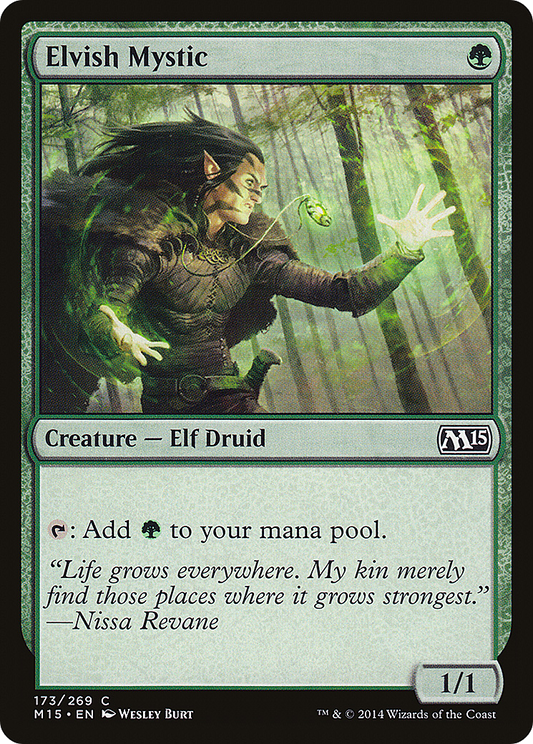 Elvish Mystic (M15-173) - Magic 2015 - Premium MTG Single from Wizards of the Coast - Just $0.27! Shop now at Game Crave Tournament Store