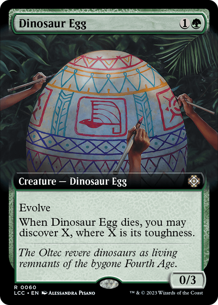 Dinosaur Egg (LCC-060) - The Lost Caverns of Ixalan Commander: (Extended Art) - Premium MTG Single from Wizards of the Coast - Just $0.40! Shop now at Game Crave Tournament Store