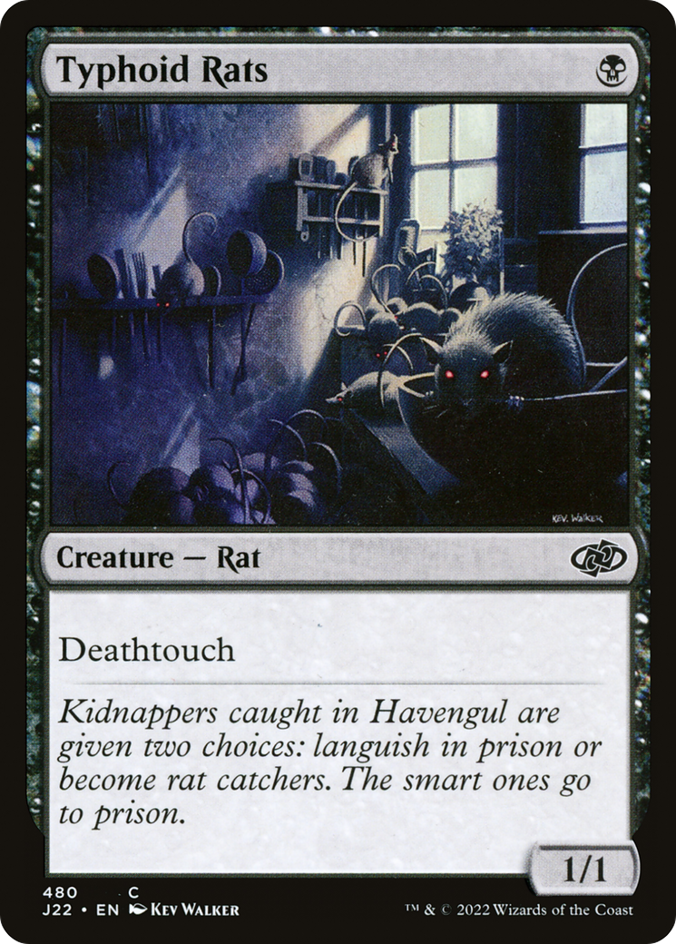 Typhoid Rats (J22-480) - Jumpstart 2022 - Premium MTG Single from Wizards of the Coast - Just $0.25! Shop now at Game Crave Tournament Store