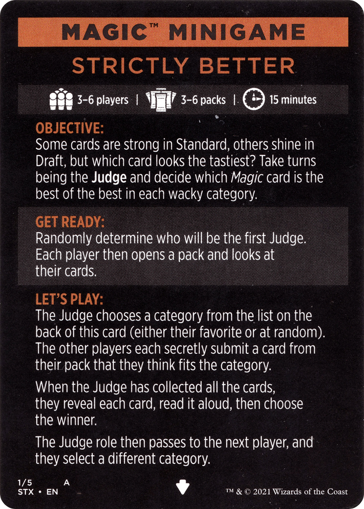 Strictly Better // Strictly Better (cont'd) (MSTX-001) - Strixhaven: School of Mages Minigames Foil - Premium MTG Single from Wizards of the Coast - Just $0! Shop now at Game Crave Tournament Store