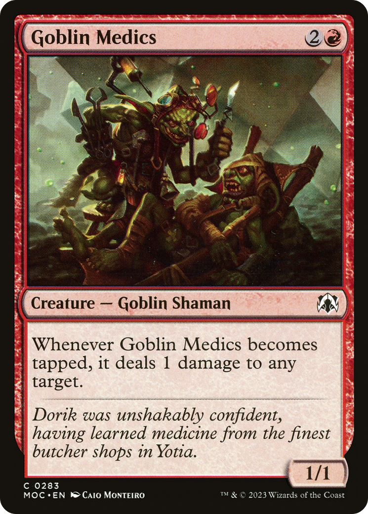 Goblin Medics (MOC-283) - March of the Machine Commander - Premium MTG Single from Wizards of the Coast - Just $0.08! Shop now at Game Crave Tournament Store