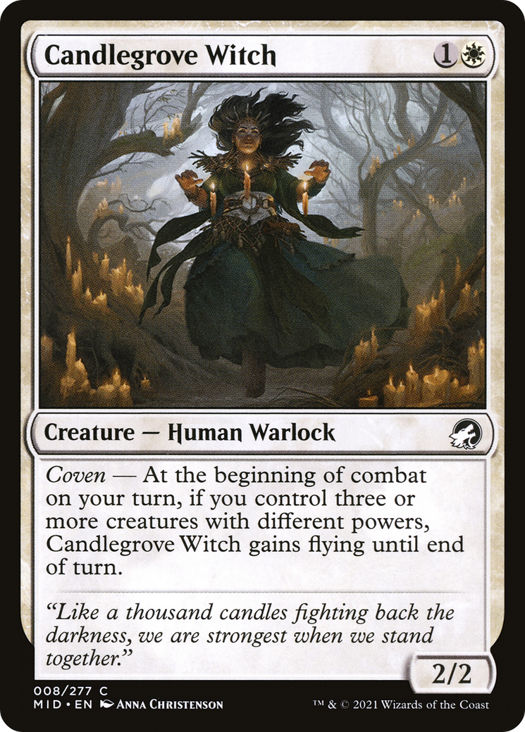 Candlegrove Witch (MID-008) - Innistrad: Midnight Hunt - Premium MTG Single from Wizards of the Coast - Just $0.08! Shop now at Game Crave Tournament Store