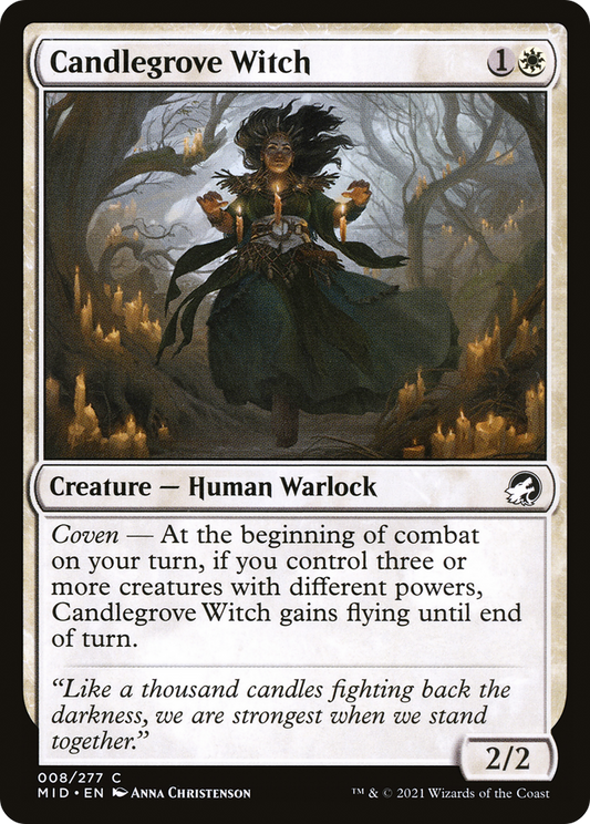 Candlegrove Witch (MID-008) - Innistrad: Midnight Hunt - Premium MTG Single from Wizards of the Coast - Just $0.08! Shop now at Game Crave Tournament Store