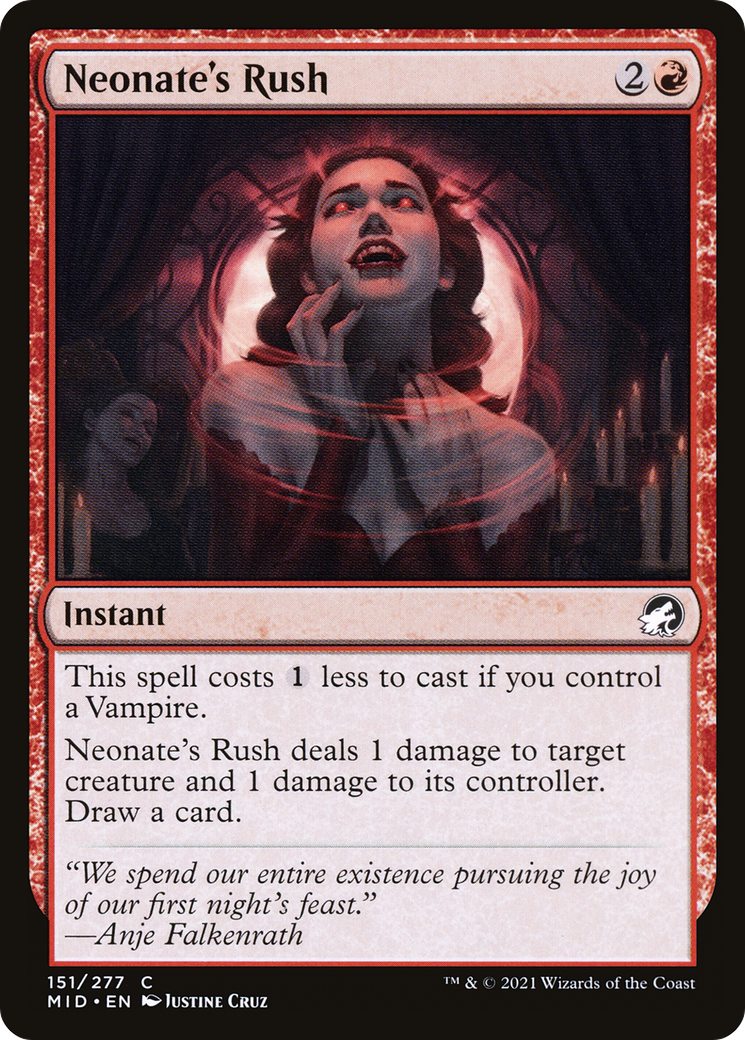 Neonate's Rush (MID-151) - Innistrad: Midnight Hunt - Premium MTG Single from Wizards of the Coast - Just $0.08! Shop now at Game Crave Tournament Store