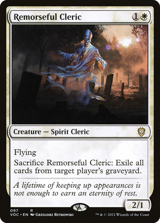 Remorseful Cleric (VOC-097) - Crimson Vow Commander - Premium MTG Single from Wizards of the Coast - Just $0.25! Shop now at Game Crave Tournament Store
