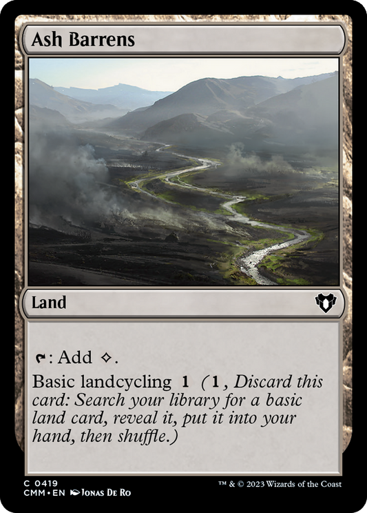 Ash Barrens (CMM-419) - Commander Masters - Premium MTG Single from Wizards of the Coast - Just $0.08! Shop now at Game Crave Tournament Store