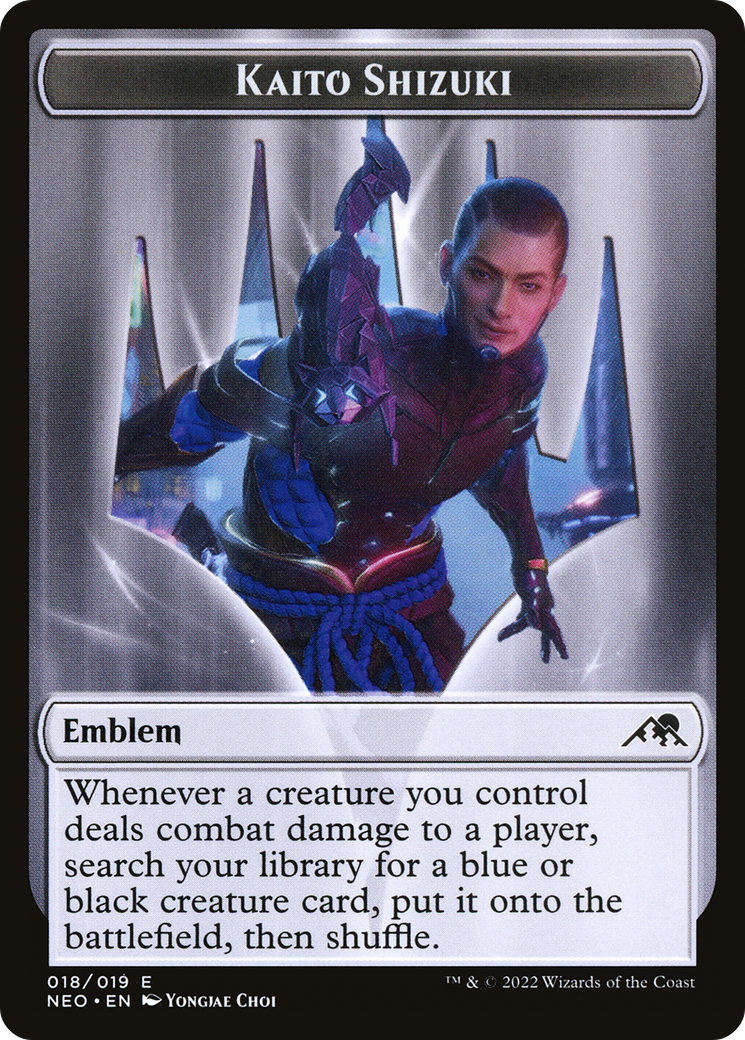 Kaito Shizuki Emblem (TNEO-018) - Kamigawa: Neon Dynasty Tokens - Premium MTG Single from Wizards of the Coast - Just $0! Shop now at Game Crave Tournament Store