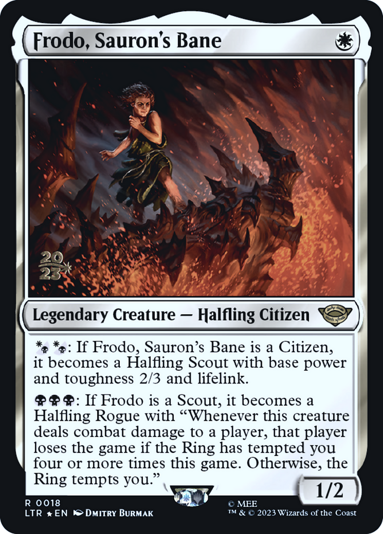 Frodo, Sauron's Bane (PLTR-18S) - Tales of Middle-earth Promos Foil - Premium MTG Single from Wizards of the Coast - Just $2.04! Shop now at Game Crave Tournament Store