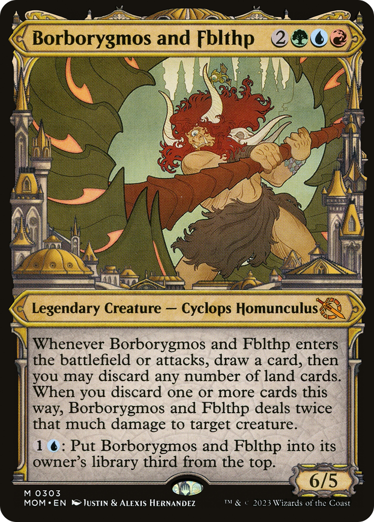 Borborygmos and Fblthp (MOM-303) - March of the Machine: (Showcase) - Premium MTG Single from Wizards of the Coast - Just $0.08! Shop now at Game Crave Tournament Store