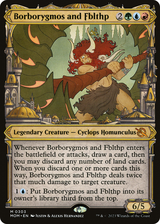 Borborygmos and Fblthp (MOM-303) - March of the Machine: (Showcase) Foil - Premium MTG Single from Wizards of the Coast - Just $0.10! Shop now at Game Crave Tournament Store