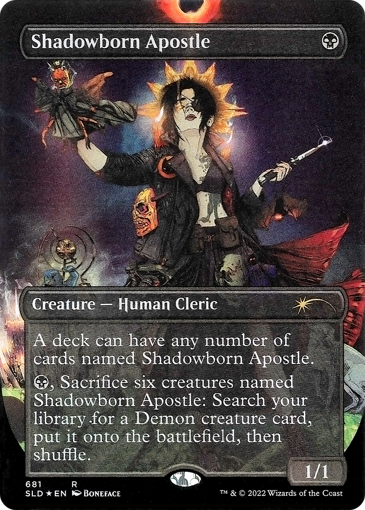 Shadowborn Apostle (SLD-681) - Secret Lair Drop (Borderless) Foil - Premium MTG Single from Wizards of the Coast - Just $3.58! Shop now at Game Crave Tournament Store