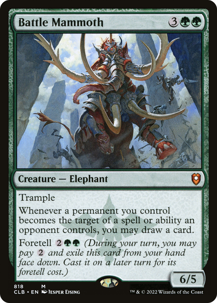 Battle Mammoth (CLB-818) - Commander Legends: Battle for Baldur's Gate - Premium MTG Single from Wizards of the Coast - Just $0.08! Shop now at Game Crave Tournament Store
